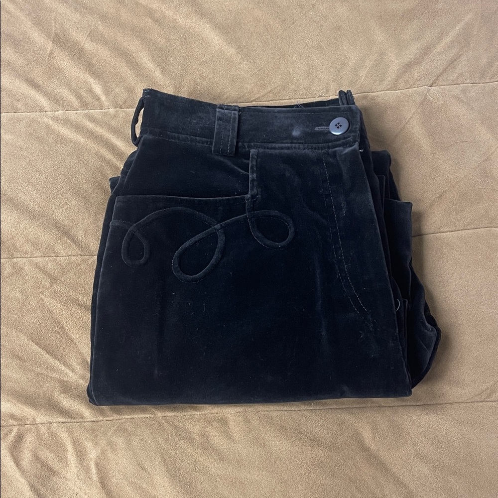 ESCADA Vintage Velvet Cropped High Rise Pants